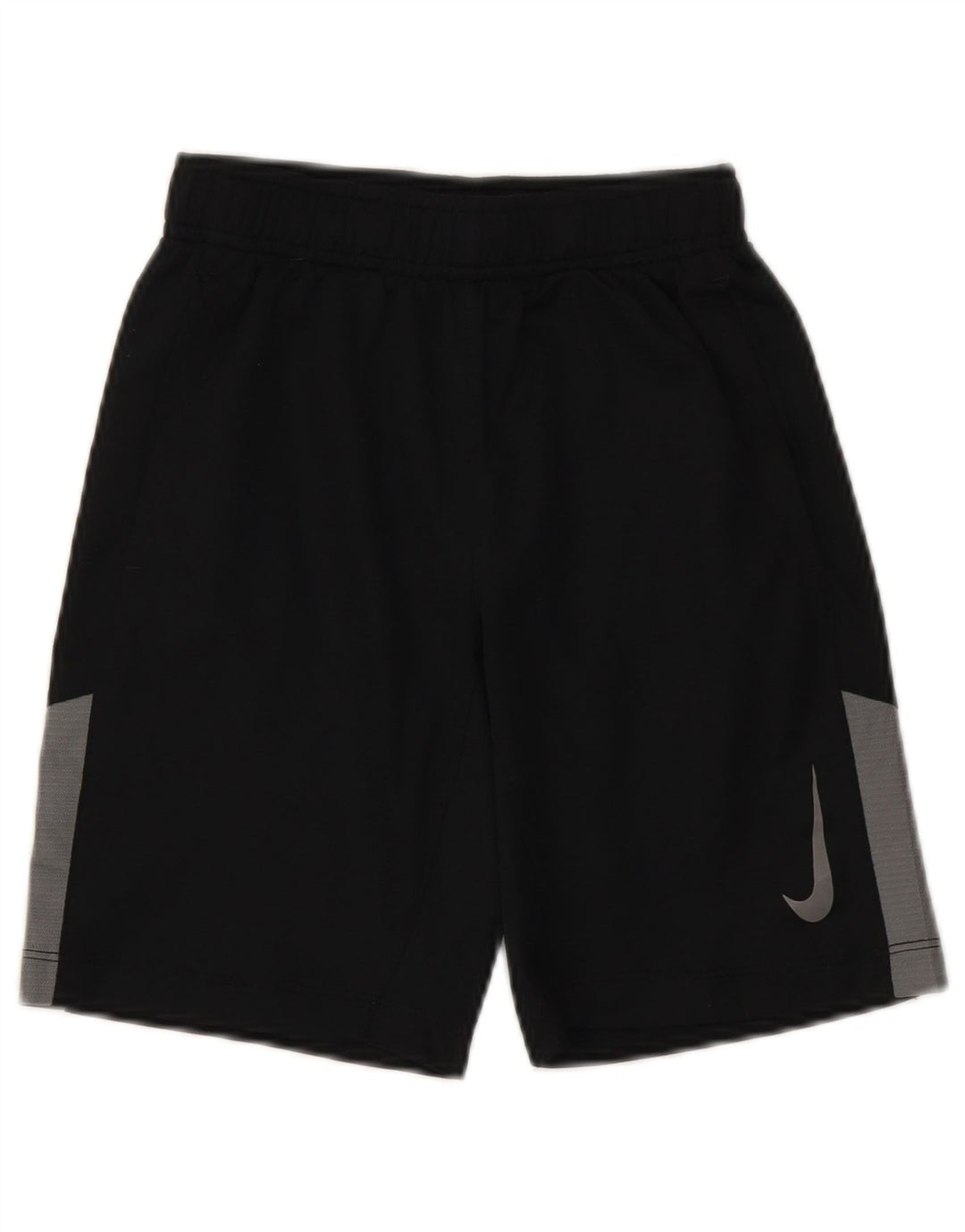 Nike Pantalones cortos deportivos Dri Fit para niños 8-9 años Pequeño negro Colorblock Poliéster
