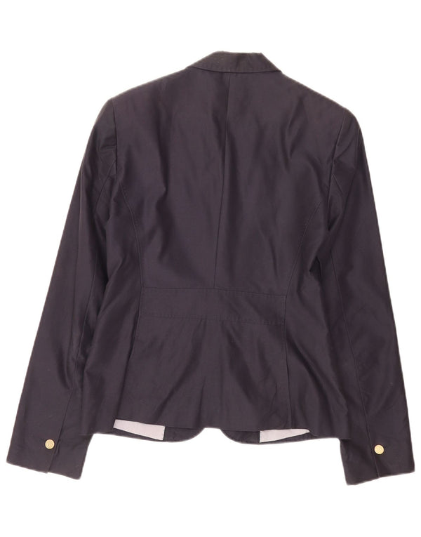 Massimo Dutti Chaqueta Blazer De 1 Botón Mujer EU 38 Small Azul Marino Algodón