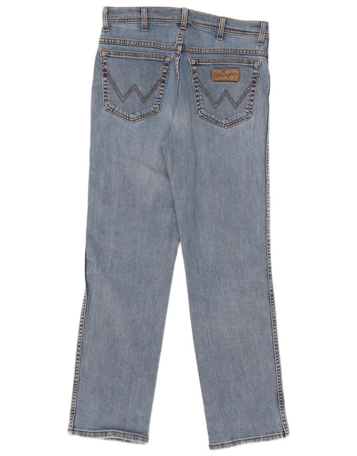 WRANGLER Vaqueros rectos elásticos Texas para hombre W33 L30 Algodón azul