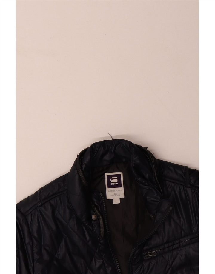 G-STAR Chaqueta acolchada para mujer UK 46 Grande Poliéster azul marino