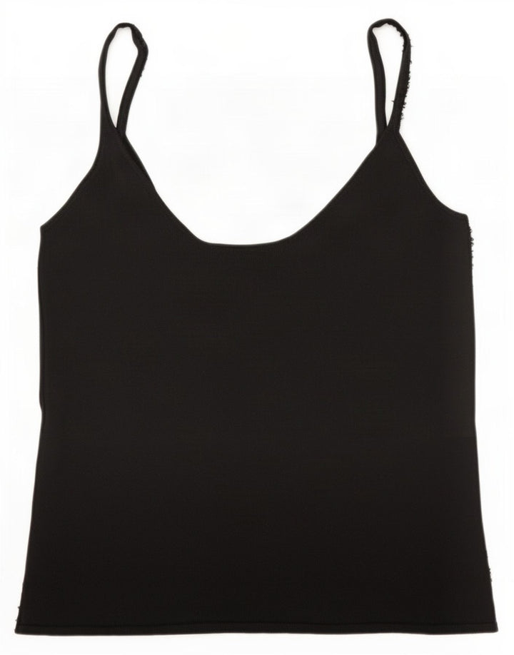 Zara Mujer Cami Top UK 40 Grande Rayón Negro