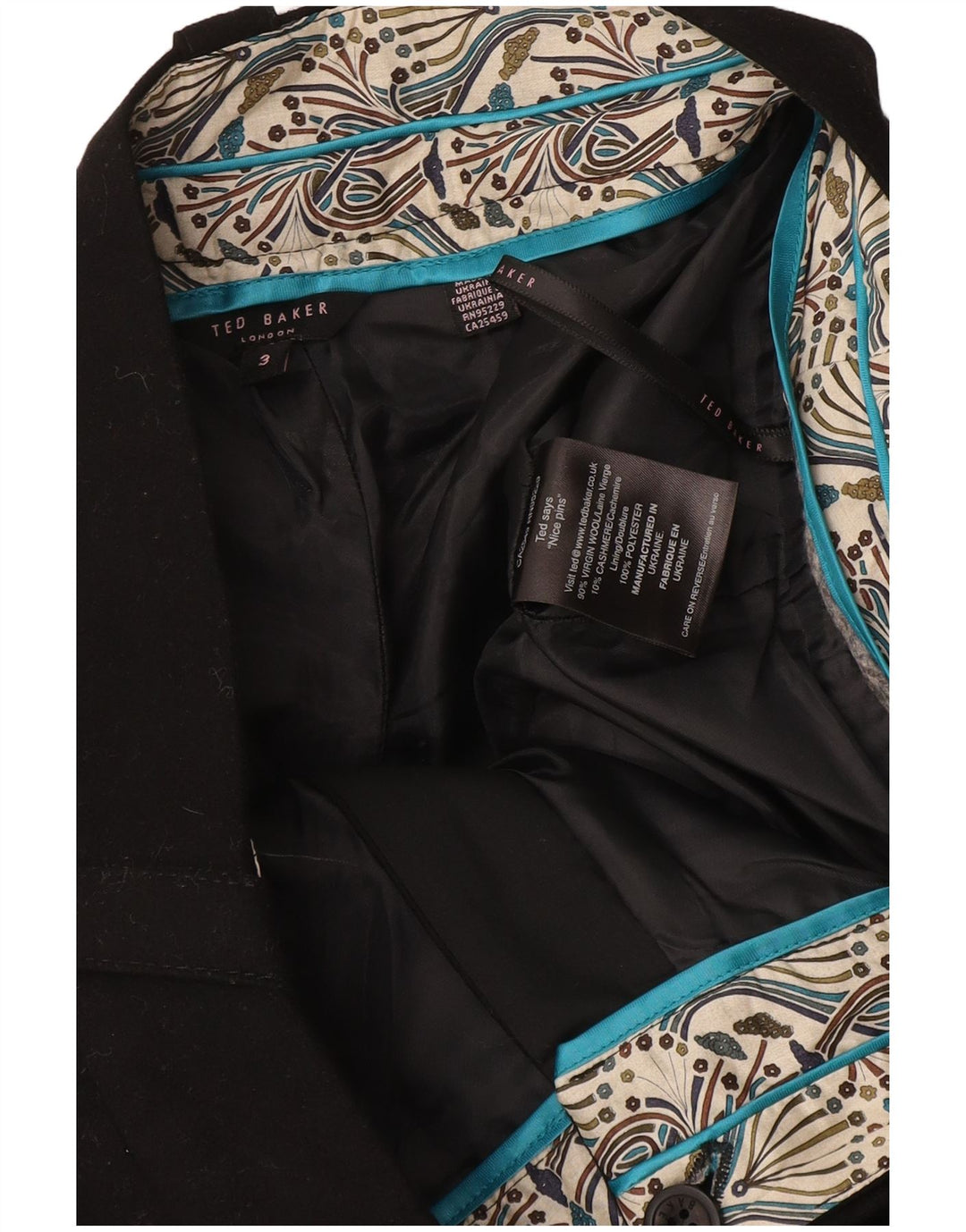 Ted Baker Pantalones cortos casuales para mujer Talla 3 Mediano W34 Poliéster negro