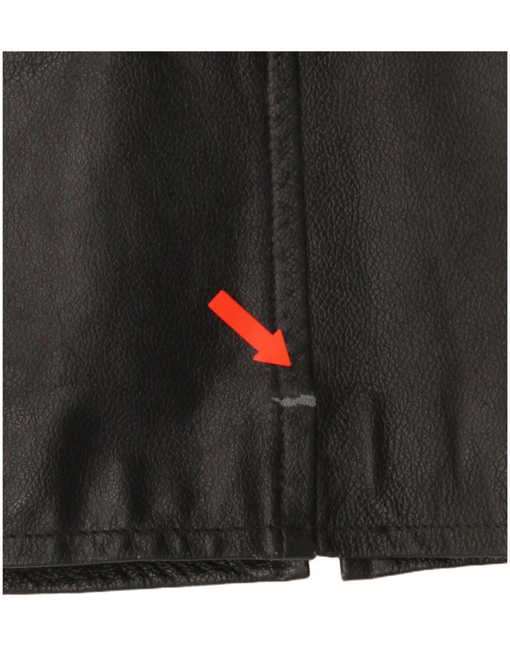 4 You Chaqueta de cuero para hombre UK 38 Medium Cuero negro
