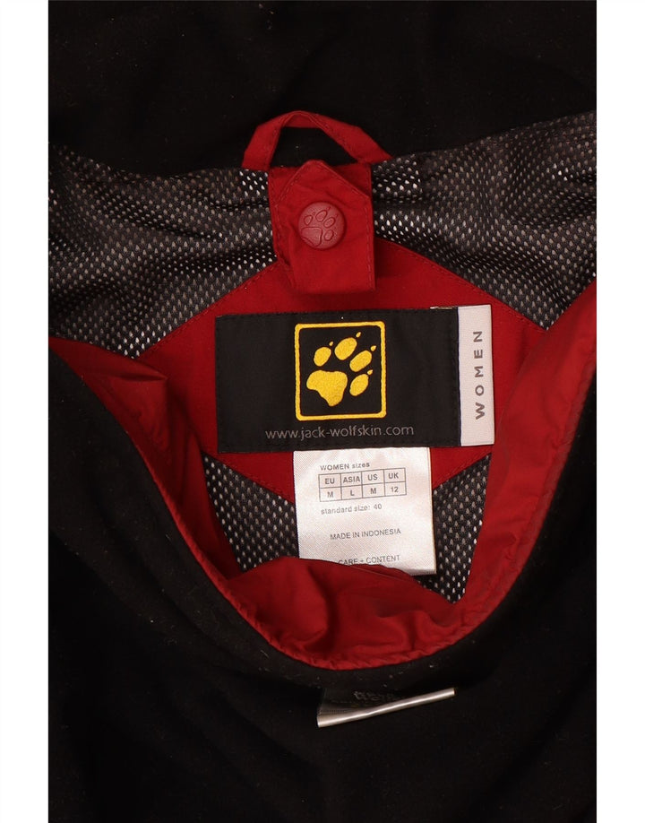 Jack Wolfskin Chaqueta cortavientos con capucha para mujer Reino Unido 12 Mediano Rojo Poliamida