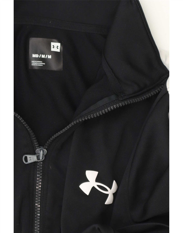Under Armour Chaqueta de chándal para hombre con bloques de color negro mediano