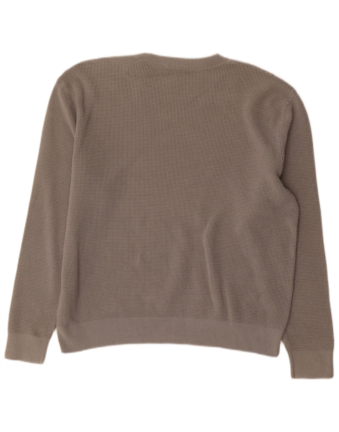 Cos - Jersey de cuello redondo para hombre, talla grande, algodón gris