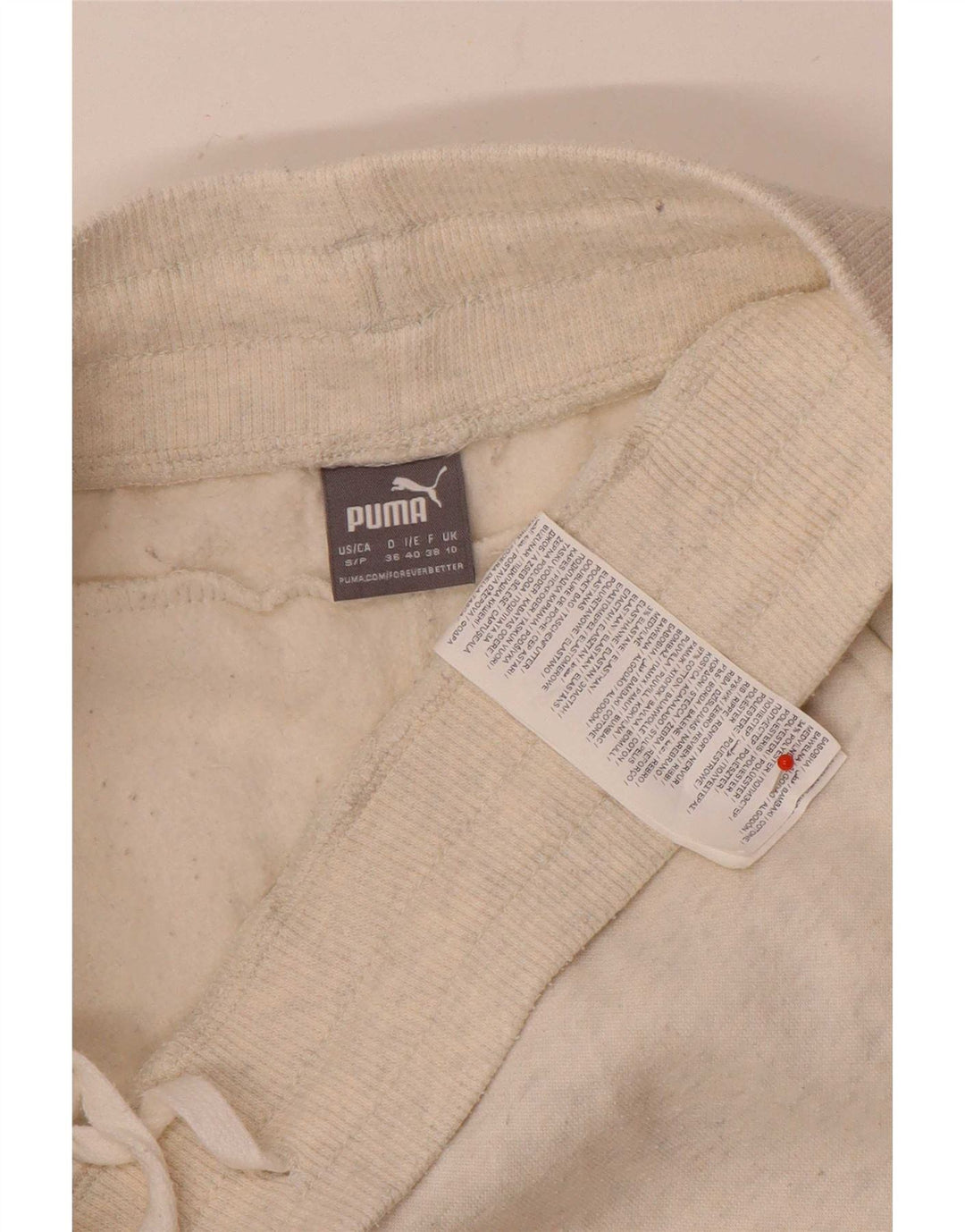 Puma Mujer Chándal Pantalones Joggers UK 10 Pequeño Gris Poliéster
