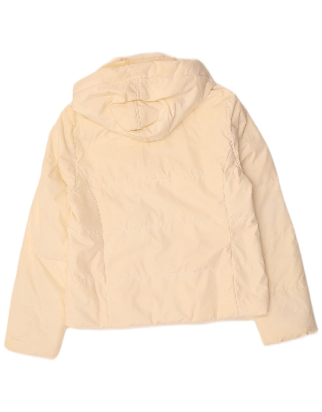 CHAMPION Chaqueta acolchada con capucha para mujer UK 14 Medium Off White