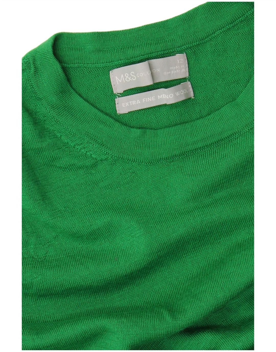 Marks & Spencer - Jersey con cuello barco para mujer, talla 40, color verde medio