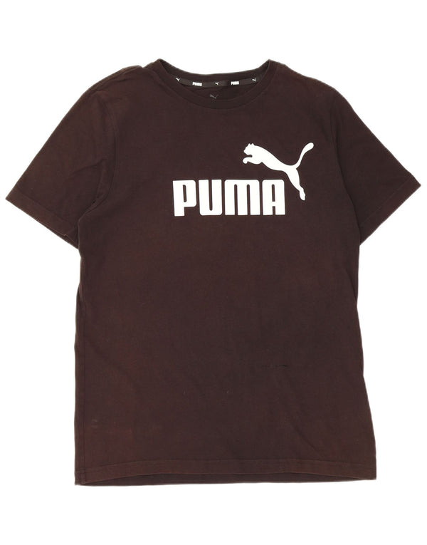 Puma Camiseta gráfica para hombre Top Medium Black Cotton