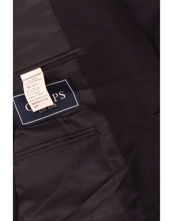 Chaps Chaqueta tipo blazer larga con 2 botones para hombre UK 42 XL Lana azul marino