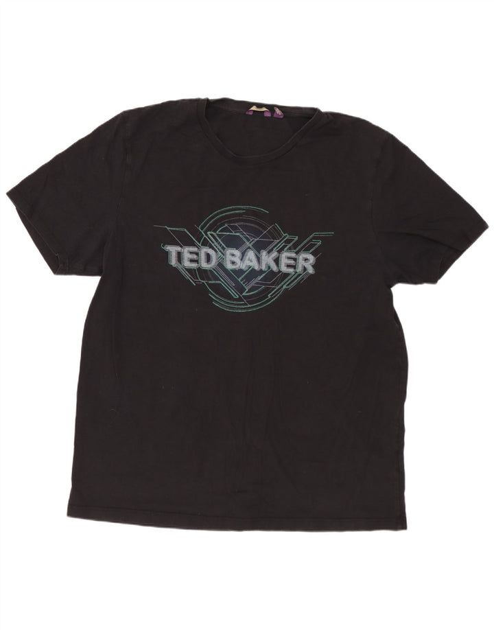TED BAKER Camiseta gráfica para hombre Talla superior 6 2XL Negro