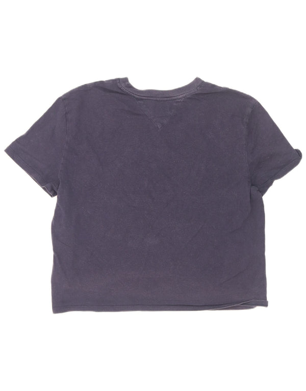 Tommy Hilfiger Camiseta corta con gráfico para mujer UK 40 XL Algodón azul marino