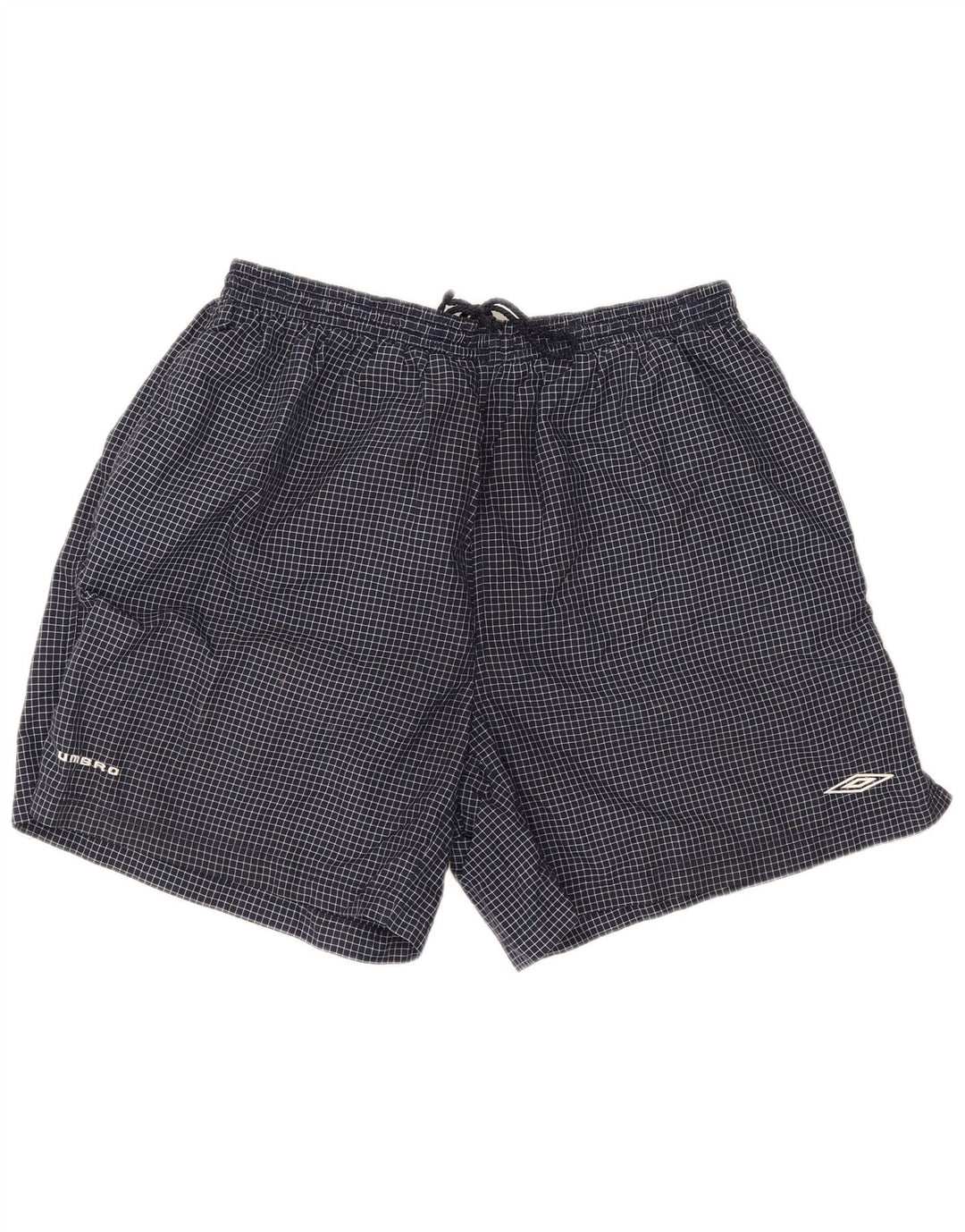 Umbro Pantalones cortos deportivos para hombre 2XL Azul marino Check Nylon