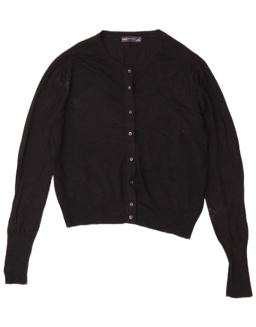 Marks & Spencer Suéter tipo cárdigan extragrande para mujer UK 10 Small Negro