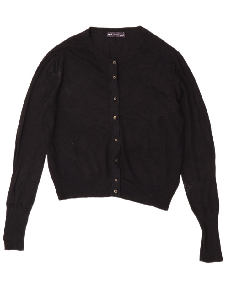 Marks & Spencer Suéter tipo cárdigan extragrande para mujer UK 10 Small Negro