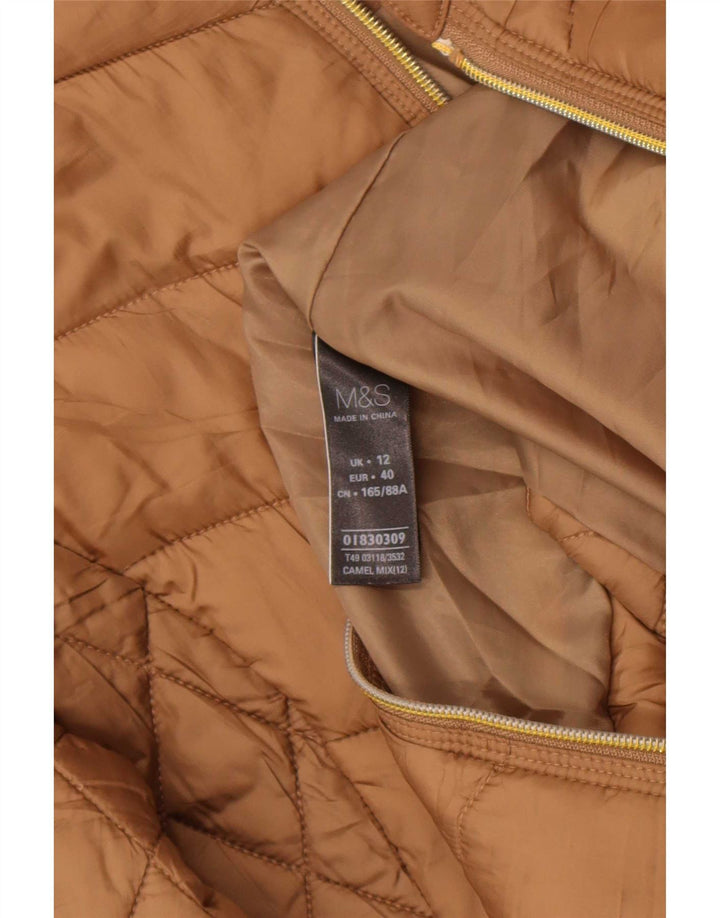 Marks & Spencer Chaqueta acolchada para mujer UK 42 Poliéster beige medio