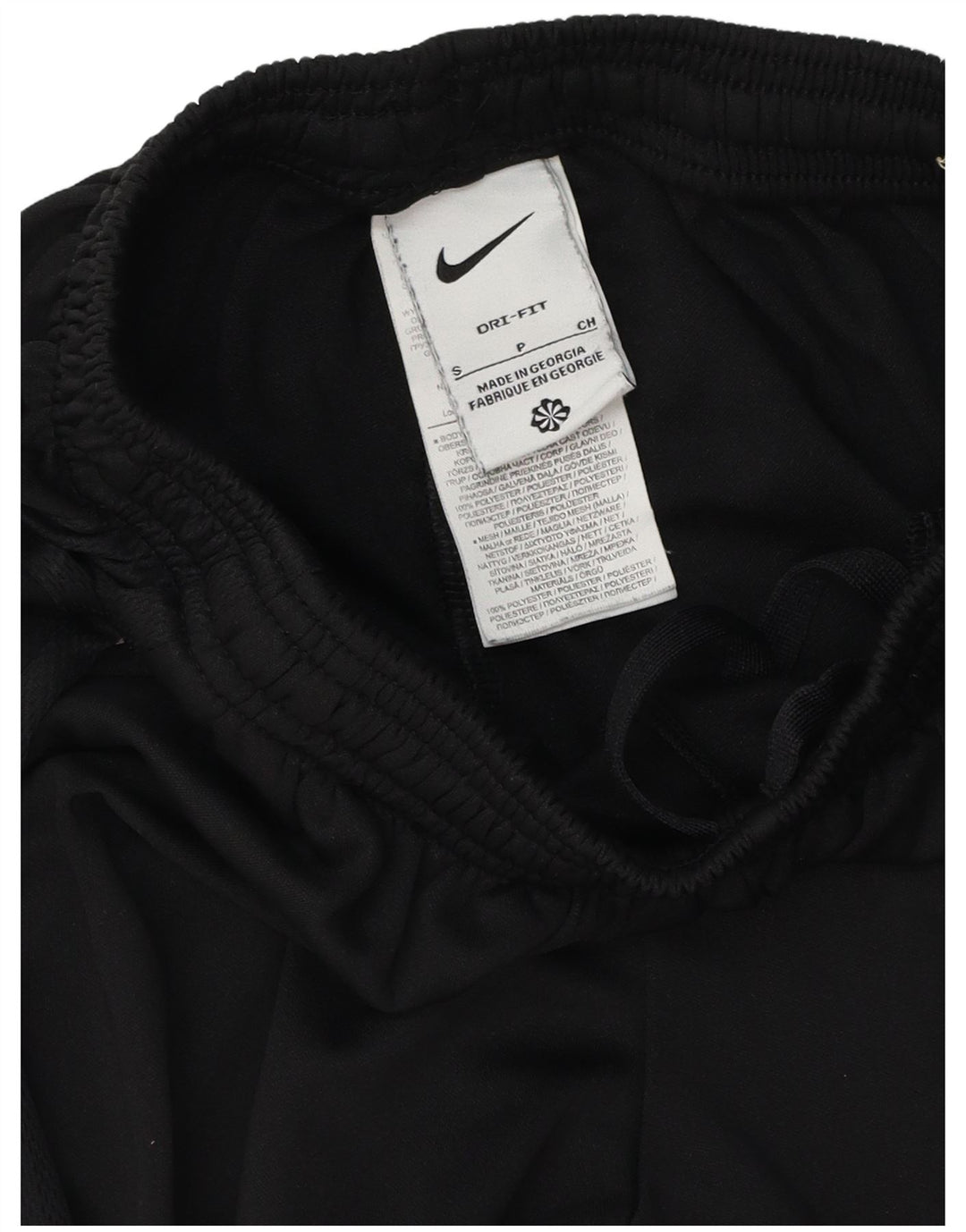 Nike Mujer Dri Fit Chándal Pantalones UK 10 Pequeño Poliéster Negro