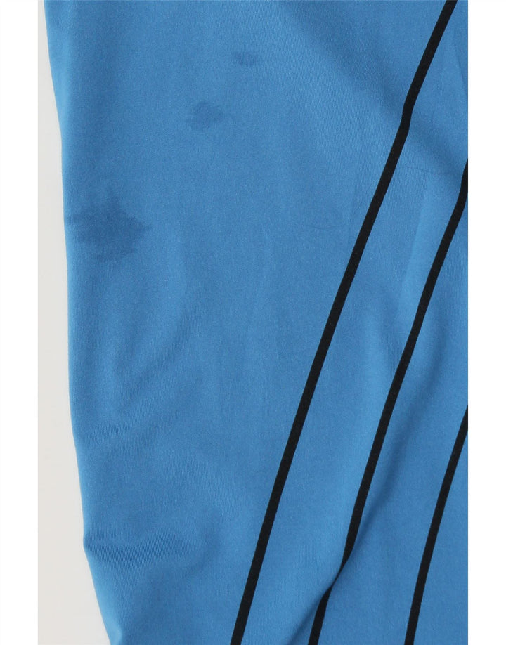 Izod Hombre Camiseta Top Grande Azul Rayas Poliéster