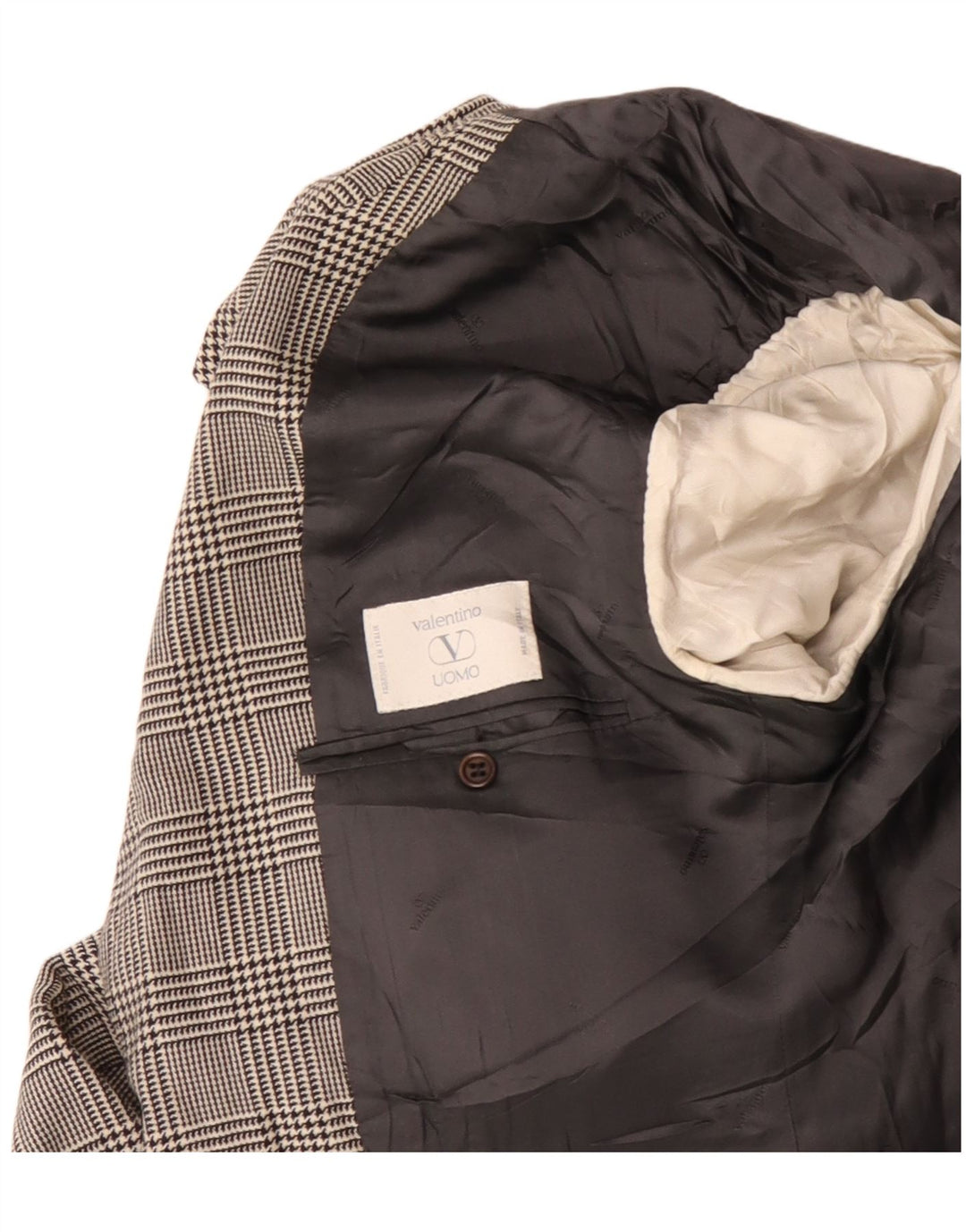 Chaqueta tipo blazer de 2 botones para hombre Valentino UK 40 Large Grey Check