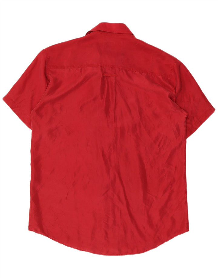 James Dillon Camisa de manga corta para hombre pequeña roja