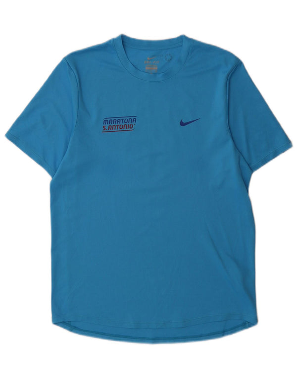 Nike Dri Fit Graphic Camiseta para hombre, talla pequeña, azul