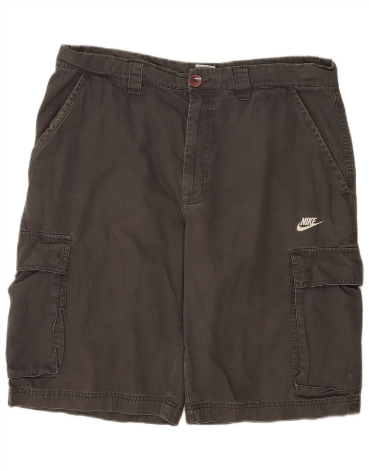 Nike - Pantalones cortos tipo cargo para hombre, talla grande, W36, algodón gris