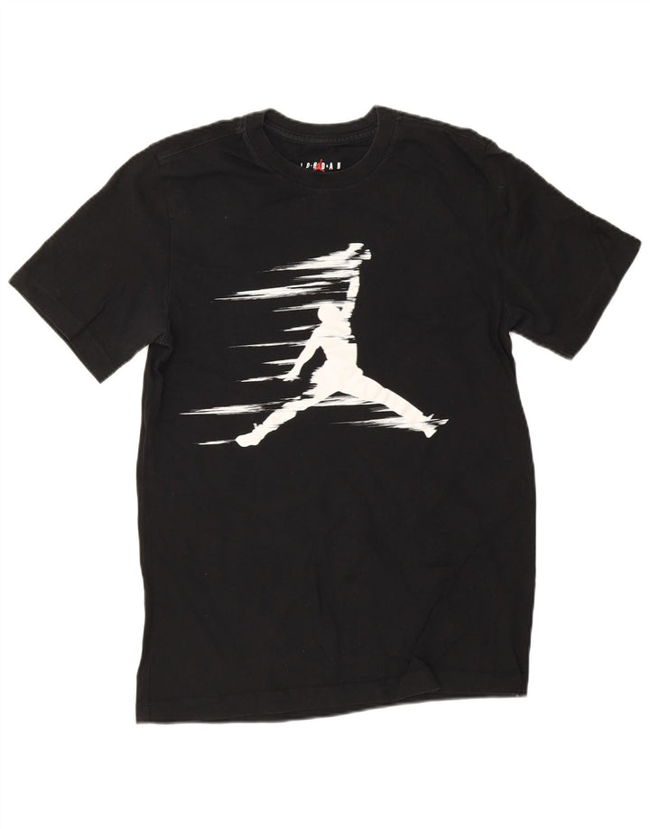 Jordan - Camiseta gráfica para hombre, talla pequeña, algodón negro
