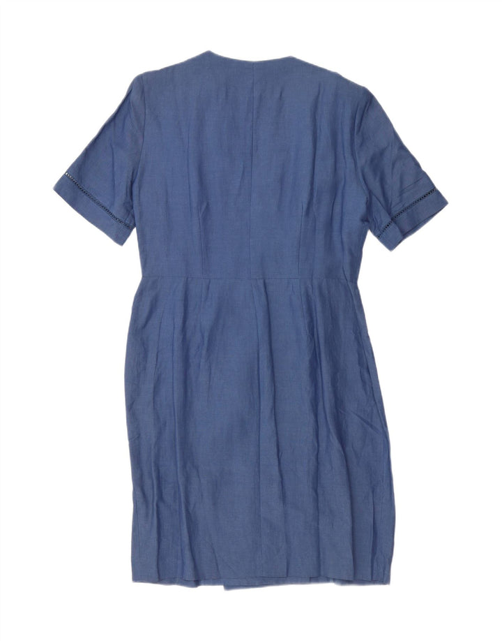 Vestido cruzado vintage para mujer IT 50 XL Azul