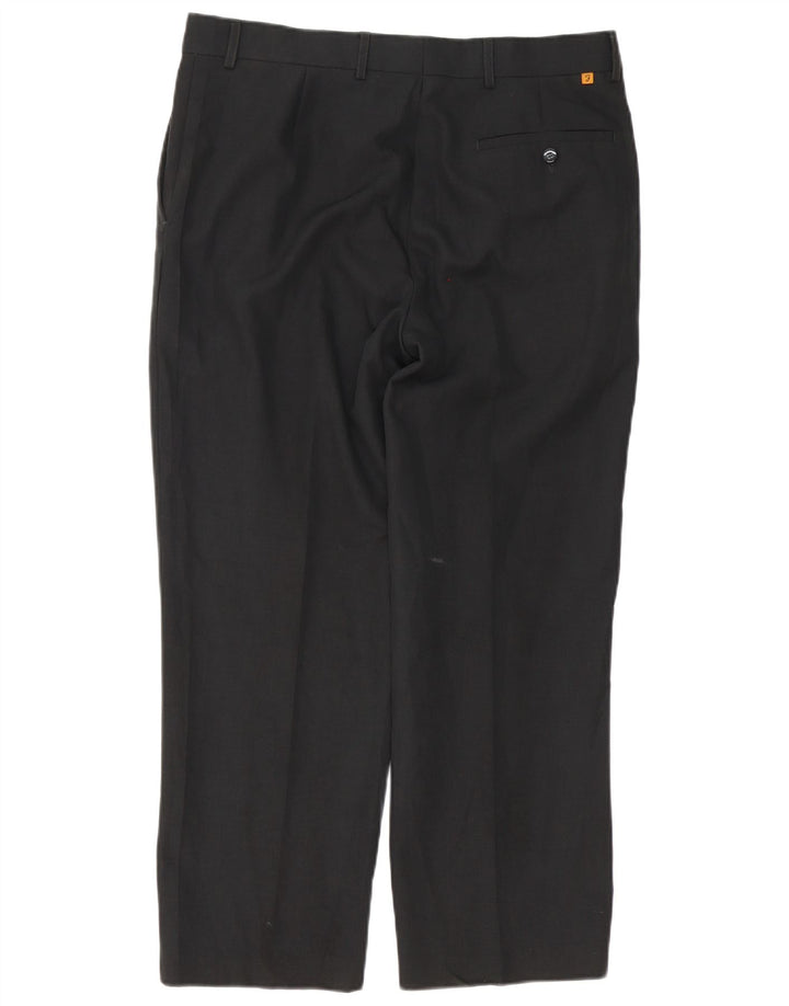FARAH Pantalón de traje recto para hombre W36 L28 Poliéster negro