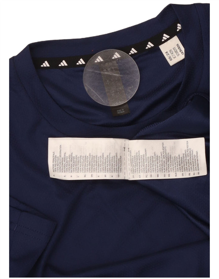 ADIDAS Camiseta Aeroready para hombre Top Small Azul marino Poliéster