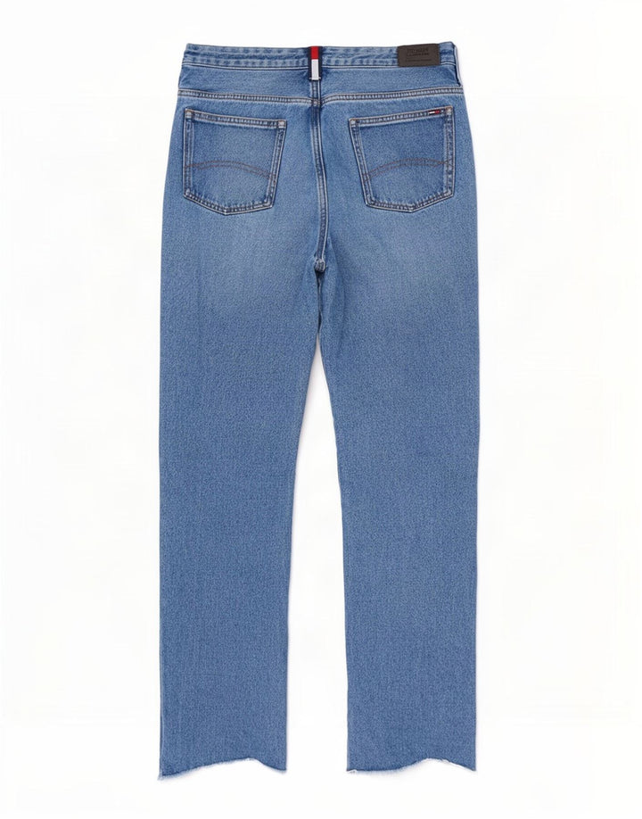 Tommy Hilfiger Vaqueros Slim Desgastados para Mujer W28 L28 Algodón Azul