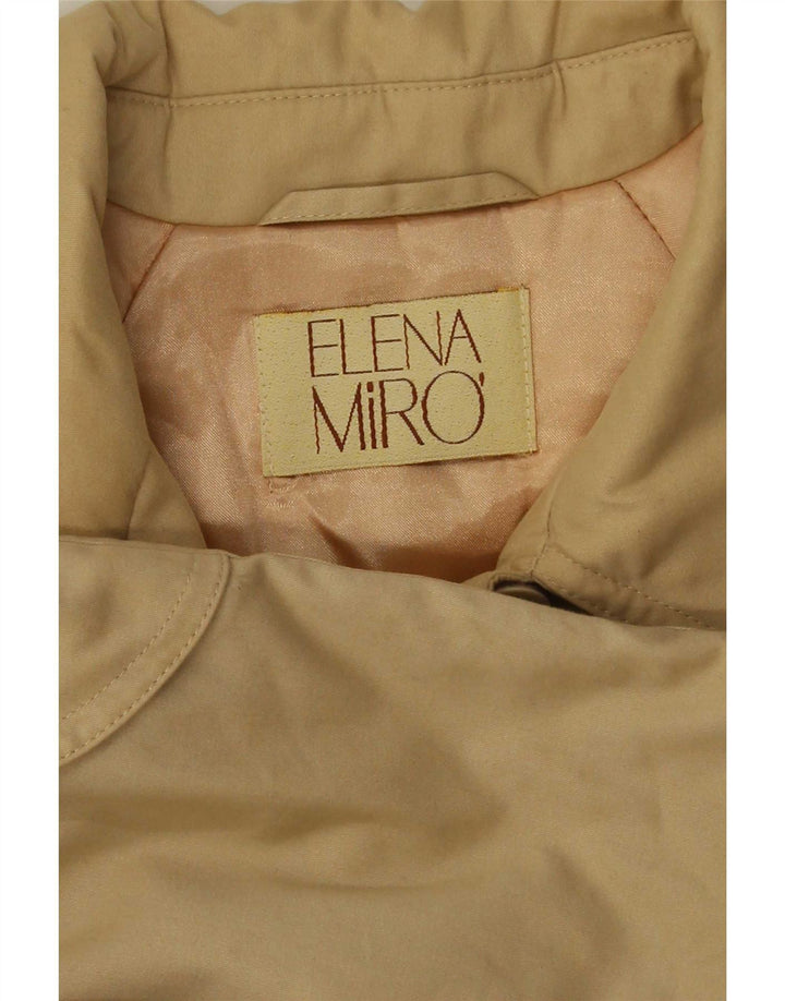 ELENA MIRO Abrigo extragrande para mujer Reino Unido 16 Algodón beige grande