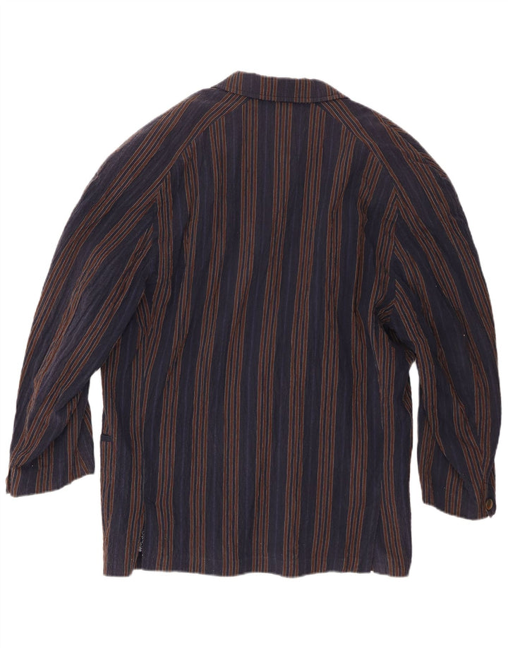 Ciao Chaqueta tipo blazer de corte tradicional para hombre IT 46 Small Azul marino a rayas