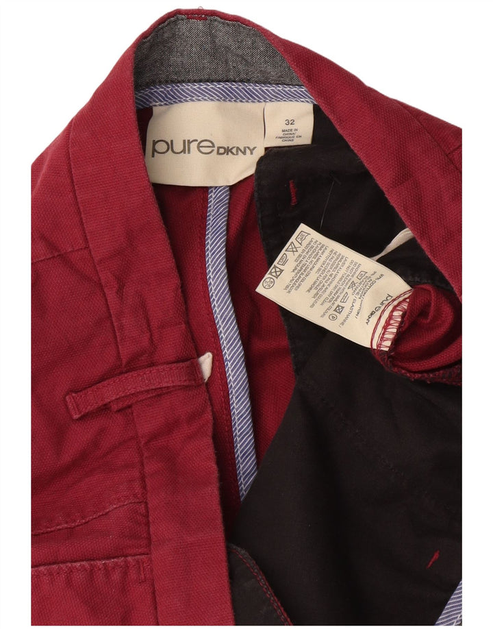 Dkny Shorts Cargo Hombre W32 Algodón Rojo Medio