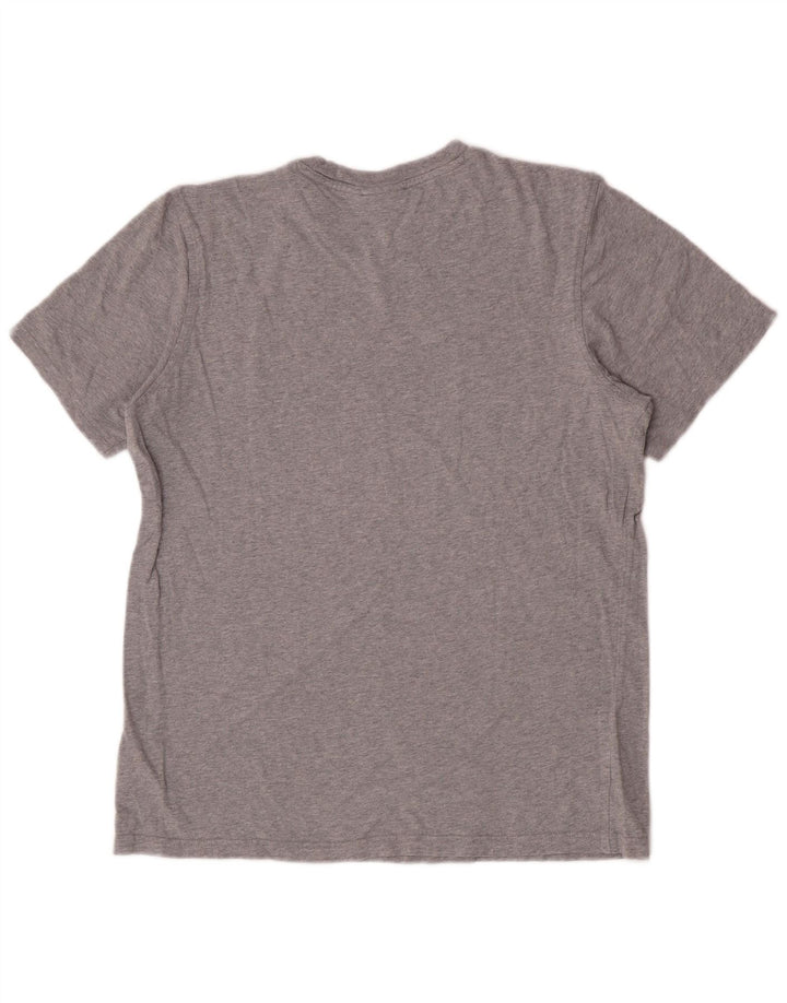 Adidas Hombre Camiseta Gráfica Top Algodón Gris Medio