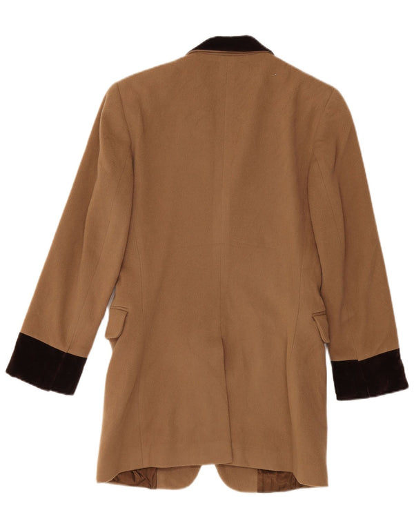 Al Duca D'Aosta Chaqueta larga de 4 botones para mujer IT 40 Small Brown