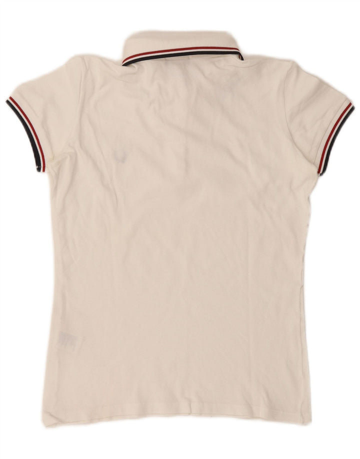Fred Perry Polo para mujer UK 44 Algodón blanco mediano