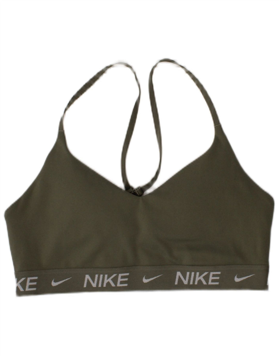 Nike Mujer Graphic Sport Bra Top Pequeño Caqui Poliéster Deportes