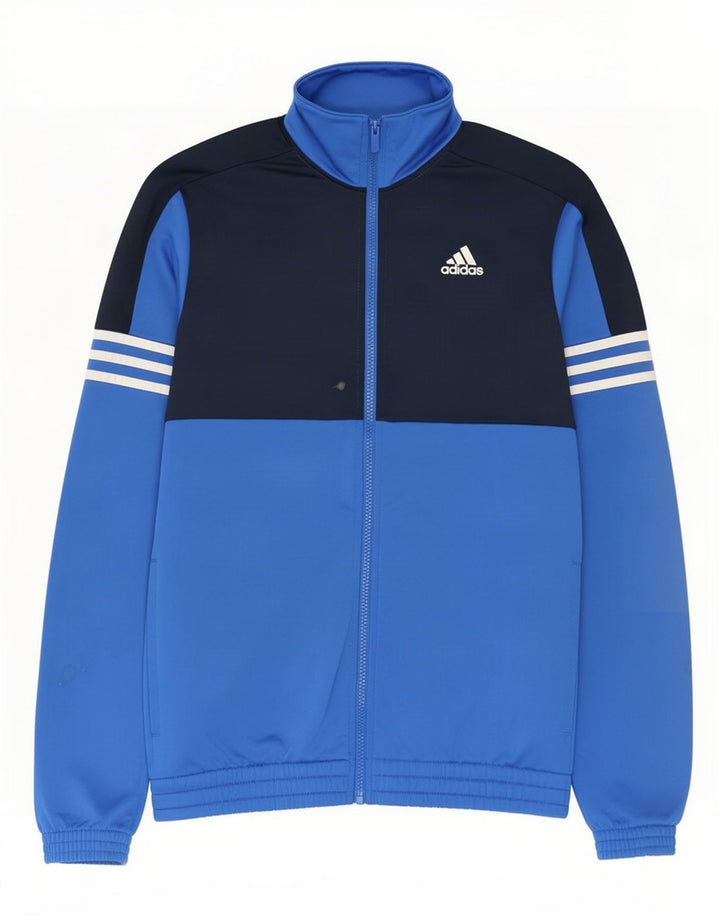 Adidas - Chaqueta de chándal para hombre, talla 38/40, color azul medio, poliéster