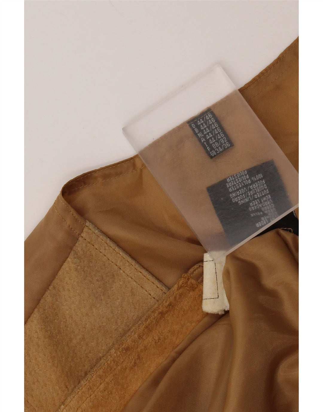 VINTAGE Chaleco de ante para hombre IT 44 XS Cuero marrón