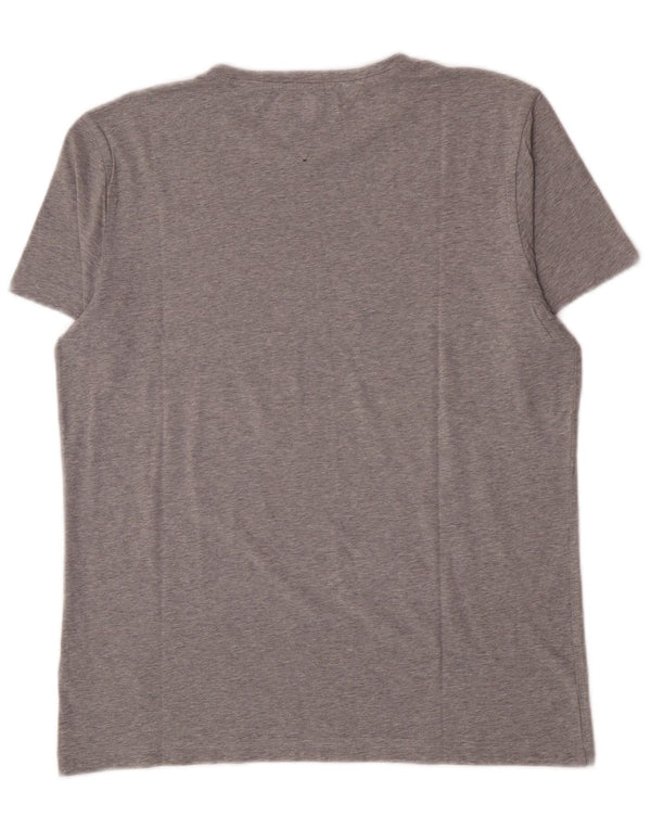 Tommy Hilfiger - Camiseta para hombre, talla grande, algodón gris