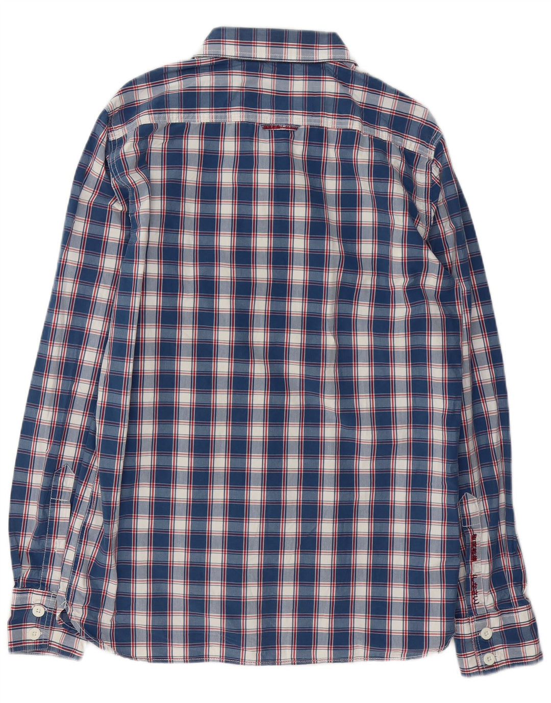 Camisa Superdry para hombre de algodón a cuadros azules grandes