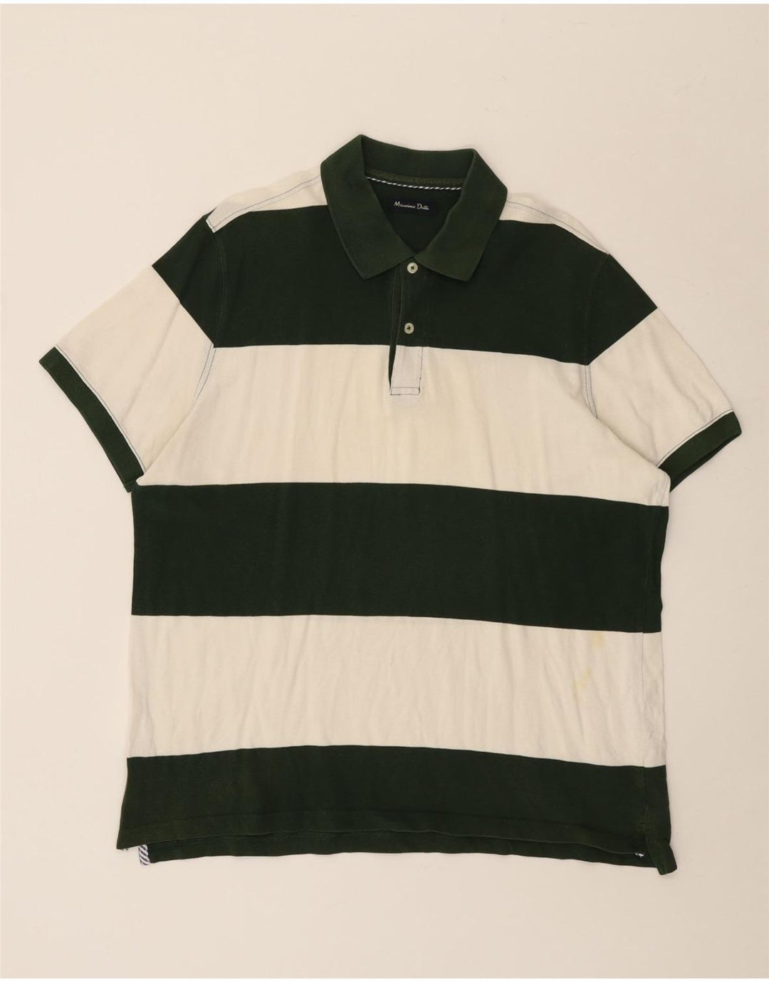 Polo Massimo Dutti Hombre Algodón Rayas Verde Grande