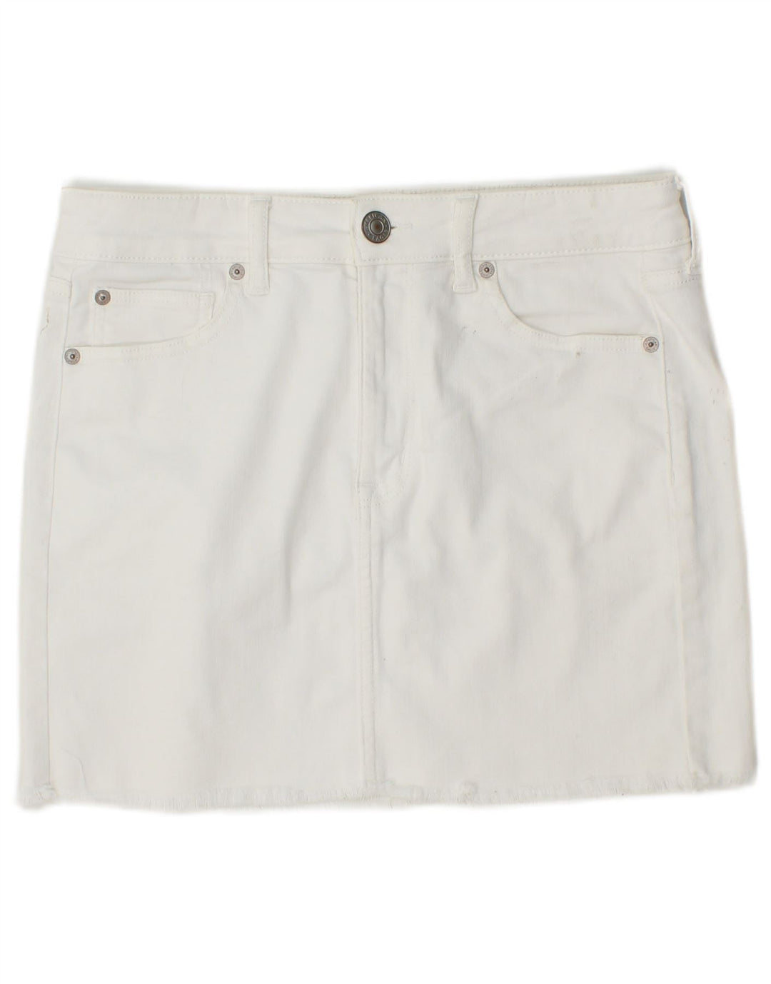 AMERICAN EAGLE Minifalda vaquera para mujer UK 14 Medium W30 Algodón blanco