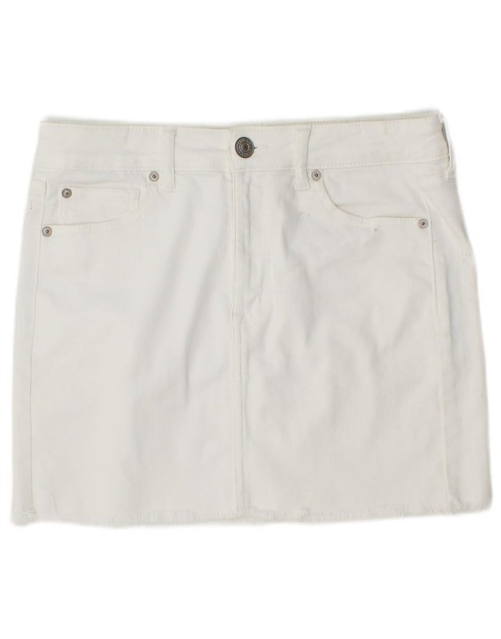 AMERICAN EAGLE Minifalda vaquera para mujer UK 14 Medium W30 Algodón blanco