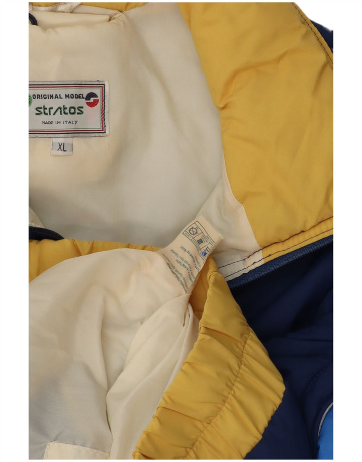Stratos Chaqueta Bomber Acolchada para Hombre UK 42 XL Azul Marino Colorblock Poliamida