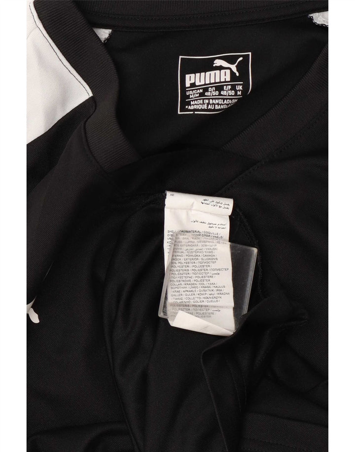 Camiseta Puma Hombre Top Medium Negro Colorblock Poliéster