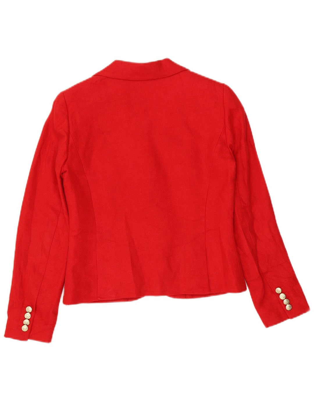 Ralph Lauren Chaqueta Blazer de 3 Botones para Mujer Petite Crop US 2 XS Lino Rojo