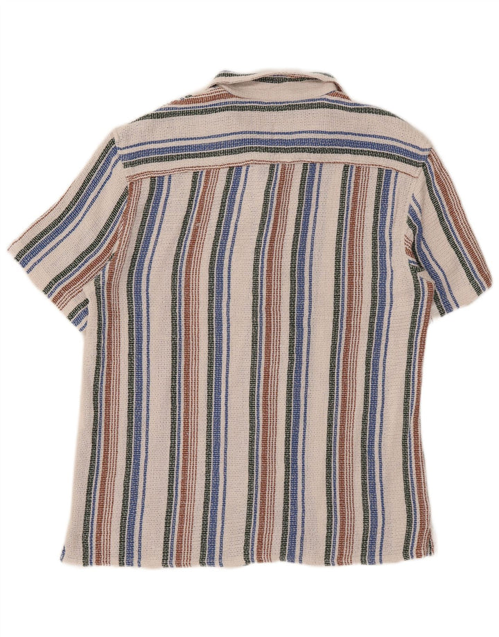 Zara Hombre Camisa Manga Corta Manga Corta Mediana Rayas Multicolor